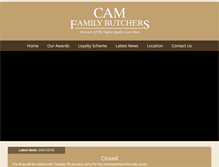 Tablet Screenshot of camfamilybutchers.co.uk